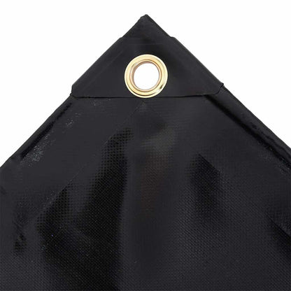 Tarpaulins Black 5 x 6 m Canvas with PVC Coating