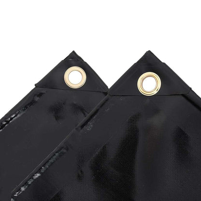 Tarpaulins Black 5 x 6 m Canvas with PVC Coating