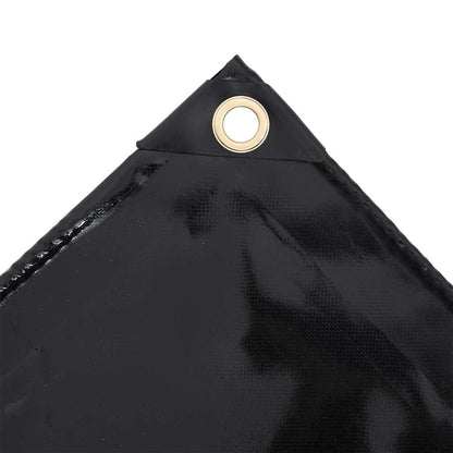 Tarpaulins Black 5 x 6 m Canvas with PVC Coating