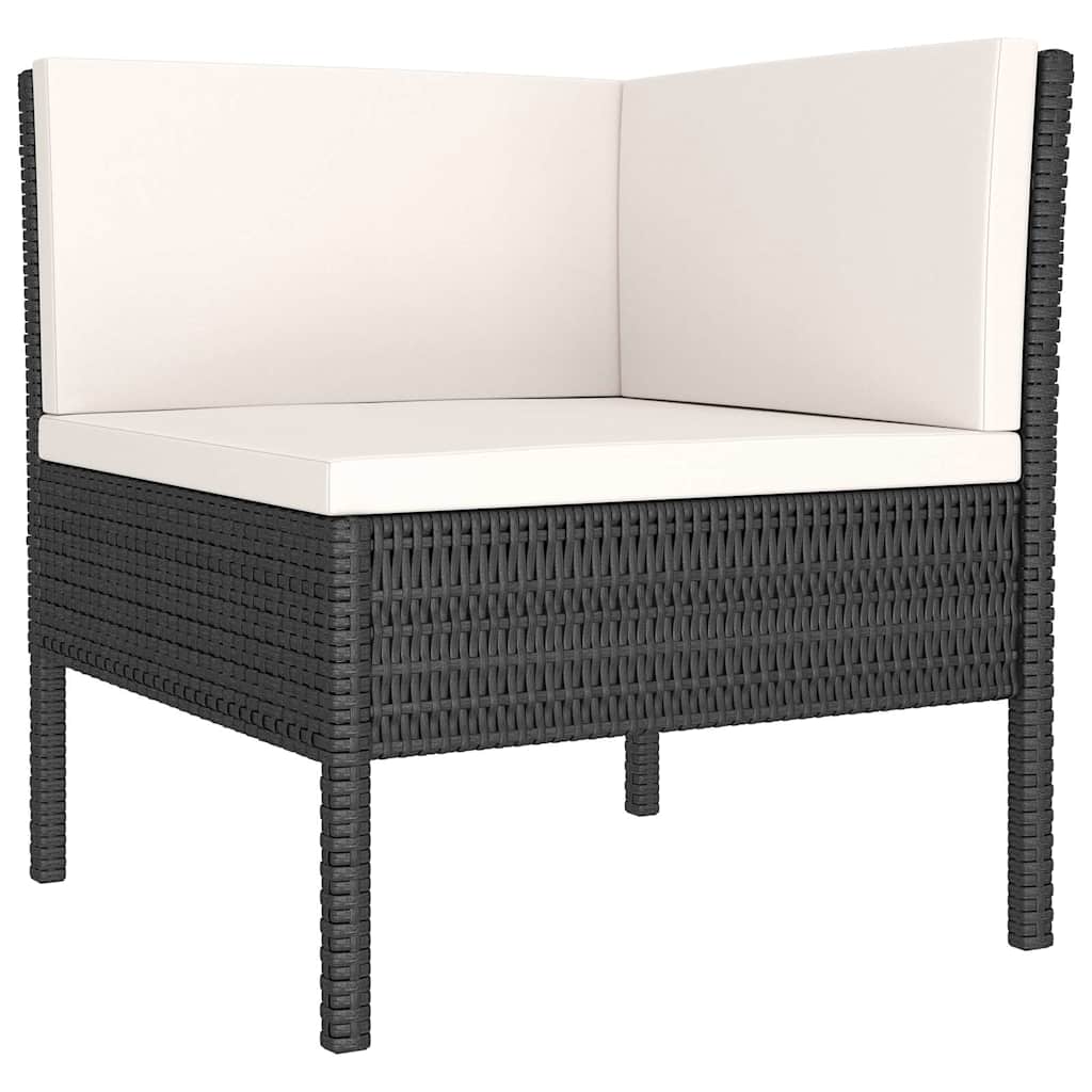 8 Piece Patio Lounge Set with Cushions Poly Rattan Brown