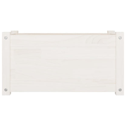 Garden Planters 2 pcs White 23.6"x12.2"x12.2" Solid Wood Pine