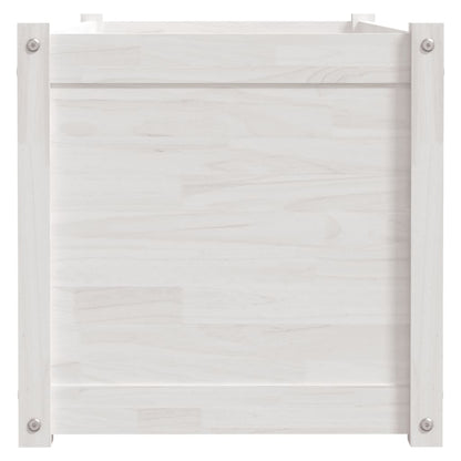 Garden Planter White 39.4"x19.7"x19.7" Solid Wood Pine