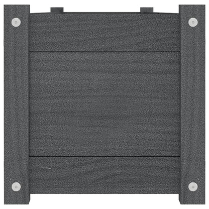 Garden Raised Bed Gray 59.1"x12.2"x12.2" Solid Wood Pine