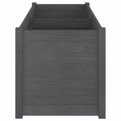Garden Planter Gray 59.1"x19.7"x19.7" Solid Wood Pine