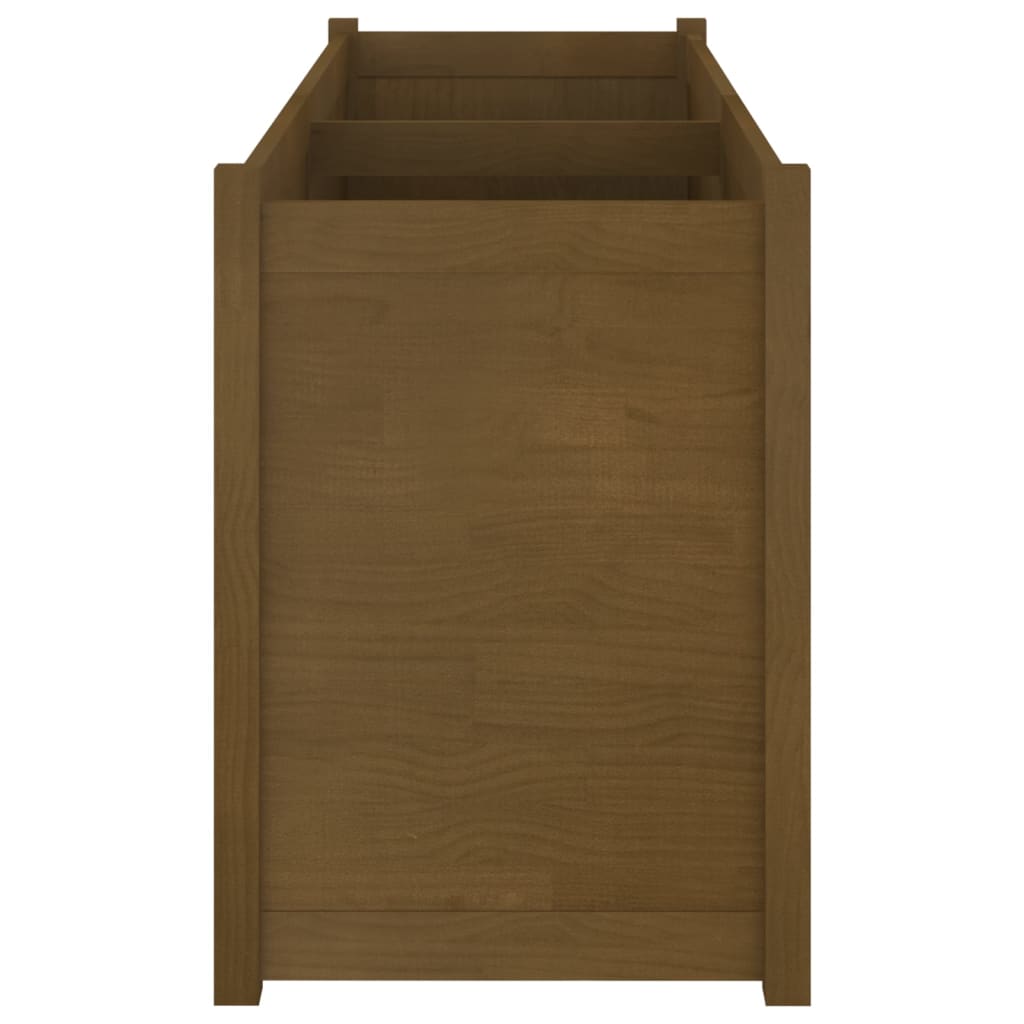 Garden Planter Honey Brown 59.1"x19.7"x27.6" Solid Wood Pine