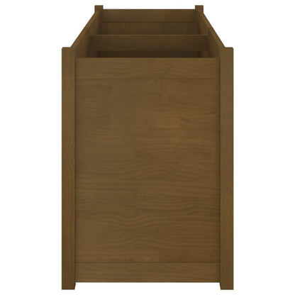 Garden Planter Honey Brown 59.1"x19.7"x27.6" Solid Wood Pine