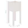 Garden Planter White 31x31x70 cm Solid Pinewood