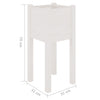 Garden Planters 2 pcs White 31x31x70 cm Solid Pinewood