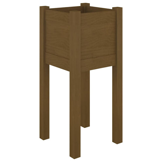 Planter | Honey brown | Solid pinewood | Medium | Durable | Planter