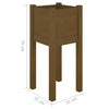 Garden Planter Honey Brown 31x31x70 cm Solid Pinewood