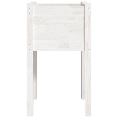 Planter White Solid pinewood Durable Planter Square