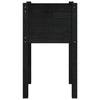 Garden Planter Black 40x40x70 cm Solid Pinewood
