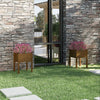 Garden Planters 2 pcs Honey Brown 50x50x70 cm Solid Pinewood