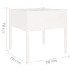 Garden Planters 2 pcs White 70x70x70 cm Solid Pinewood