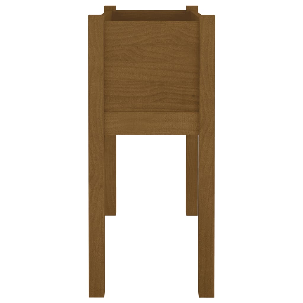 Garden Planter Honey Brown 27.6"x12.2"x27.6" Solid Wood Pine