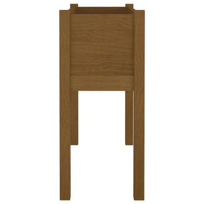 Garden Planter Honey Brown 27.6"x12.2"x27.6" Solid Wood Pine