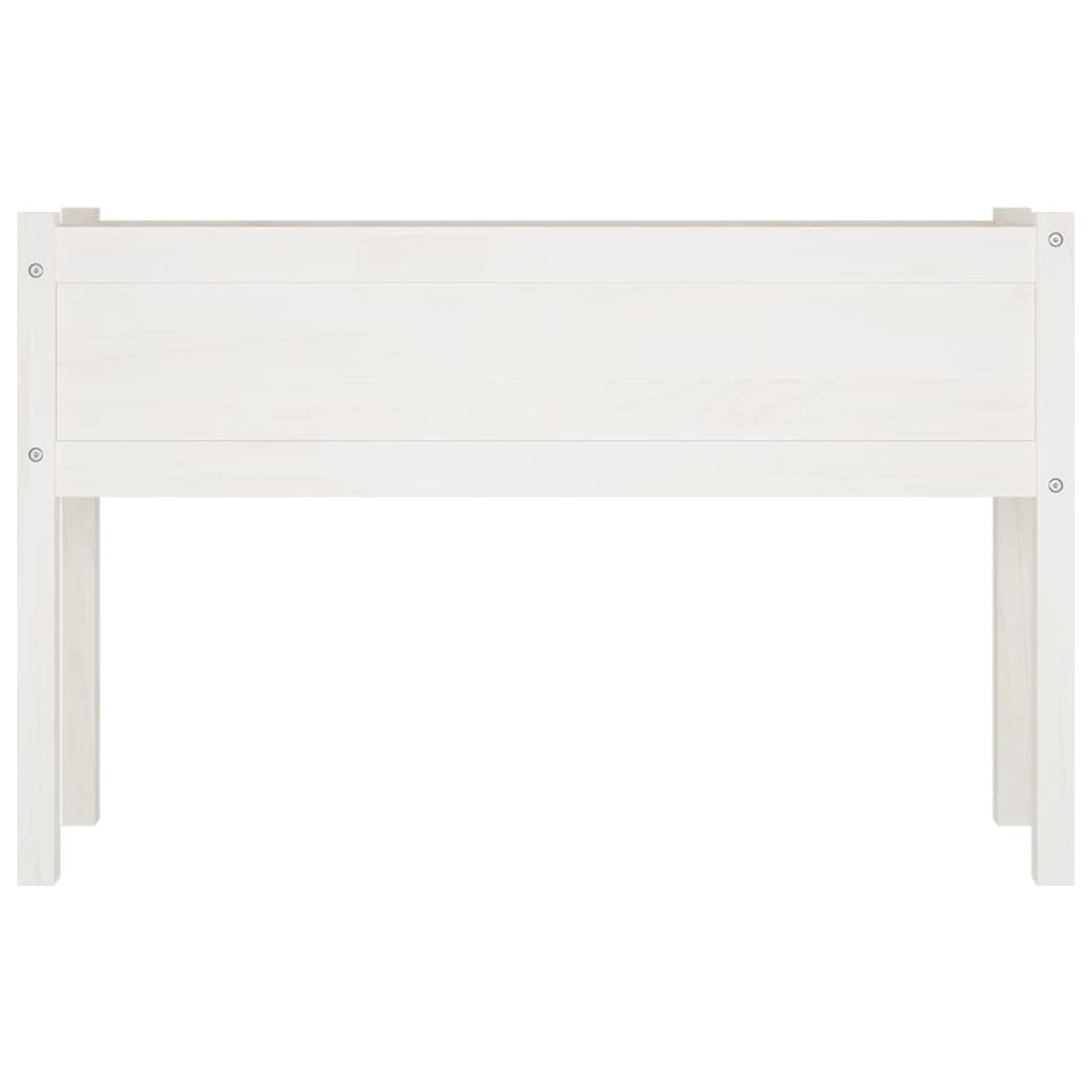 Garden Planter White 43.3"x12.2"x27.6" Solid Wood Pine