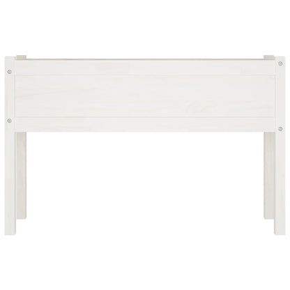 Garden Planters 2 pcs White 43.3"x12.2"x27.6" Solid Wood Pine