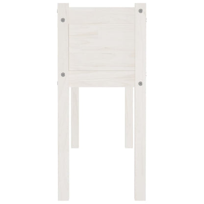 Garden Planters 2 pcs White 43.3"x12.2"x27.6" Solid Wood Pine