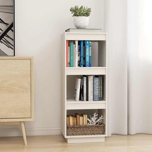 Book Cabinet | White | Solid pinewood | Medium | Book Cabinet