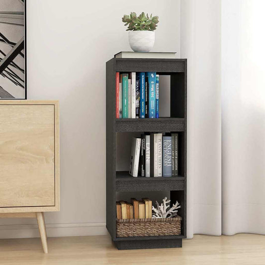 Book Cabinet | Grey | Solid Pine Wood | Medium | Book Cabinet