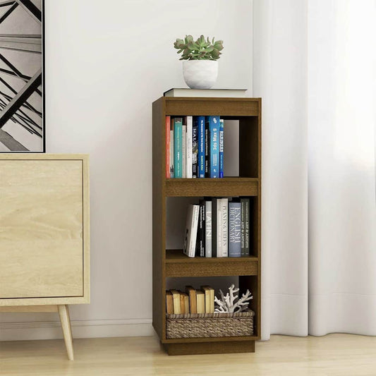 Book Cabinet | Honey Brown | Solid Pinewood | Medium | Book Cabinet