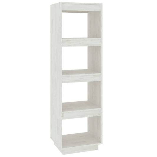 Book Cabinet | White | Solid Pine Wood | 40 x 35 x 135 cm | Book Cabinet