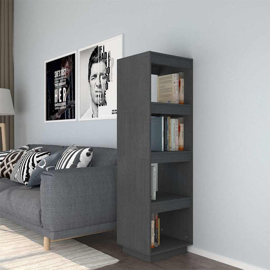 Book Cabinet | Grey | Solid Pinewood | Medium | Book Cabinet