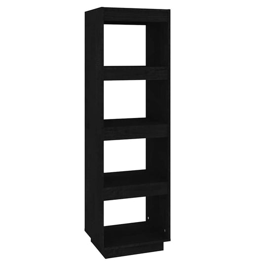 Book Cabinet | Black | Solid pinewood | Tall and narrow | Book Cabinet