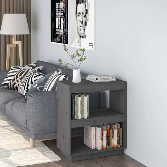 Book Cabinet | Grey | Solid pinewood | Medium | Book Cabinet
