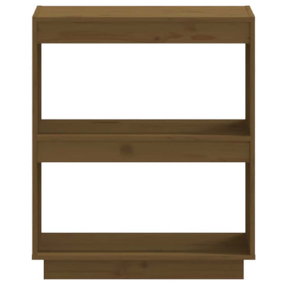 Book Cabinet Honey Brown 60x35x71 cm Solid Wood Pine