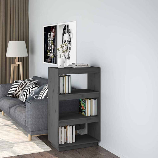 Book Cabinet | Grey | Solid pinewood | Medium | Book Cabinet