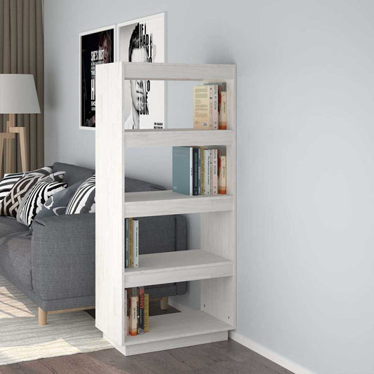Book Cabinet | White | Solid Pinewood | Medium | Book Cabinet