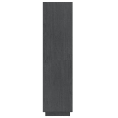 Book Cabinet/Room Divider Grey 60x35x135 cm Solid Pinewood