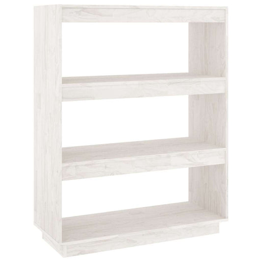 Book Cabinet | White | Solid pinewood | 80 x 35 x 103 cm | Book Cabinet