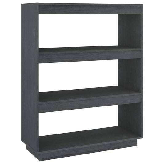 Book Cabinet | Grey | Solid pinewood | 80 x 35 x 103 cm | Book Cabinet