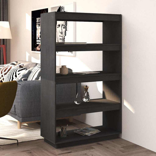 Book Cabinet | Grey | Solid pinewood | Medium | Book Cabinet