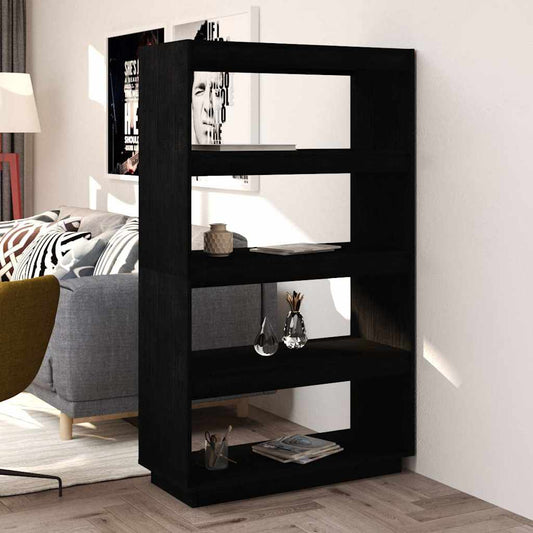 Book Cabinet | Black | Solid Pinewood | Medium | Book Cabinet