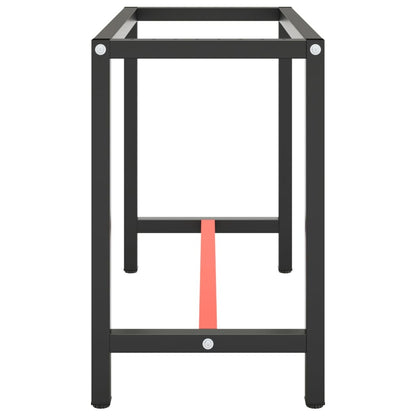 Work Bench Frame Matte Black and Matte Red 110x50x79 cm Metal