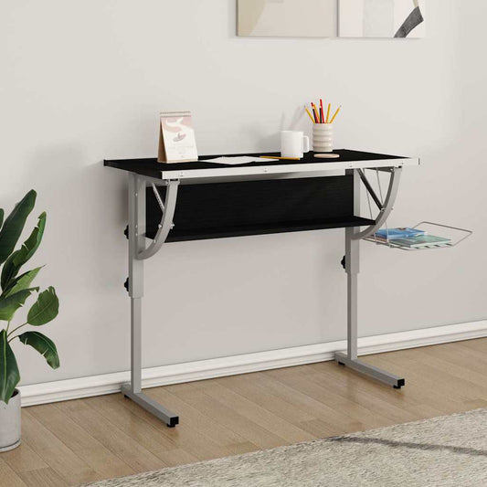 Craft Desk | Black and Grey | Engineered Wood, Powder-Coated Steel