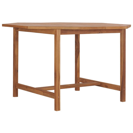 Garden Dining Table | Warm brown | Solid Teak Wood | 110 x 110 x 75 cm