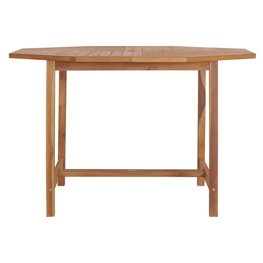 Garden Dining Table | Warm brown | Solid Teak Wood | 110 x 110 x 75 cm