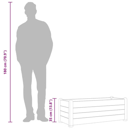 Raised Bed | Stone grey | Polypropylene | 100 x 43 x 35 cm