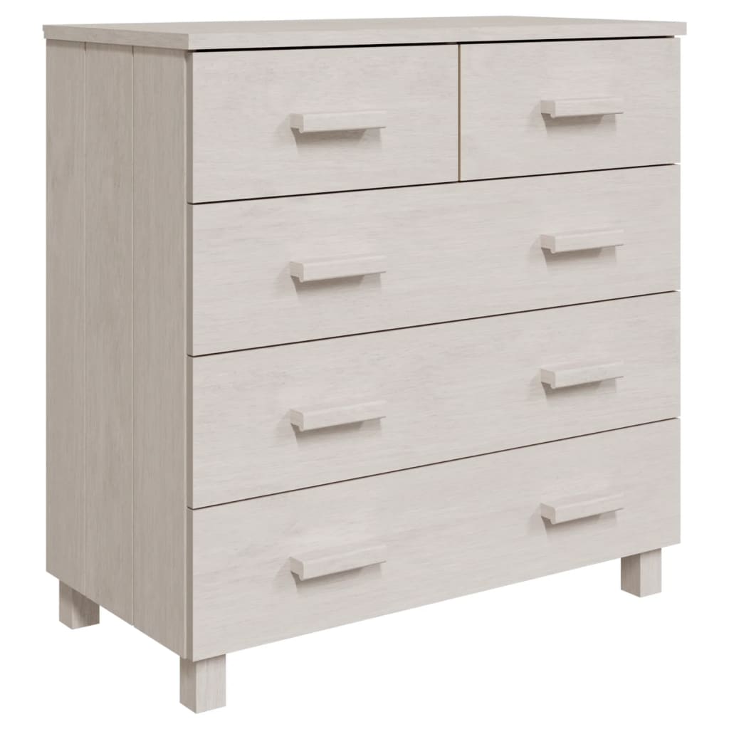 Sideboard HAMAR White 31.1"x15.7"x31.5" Solid Wood Pine