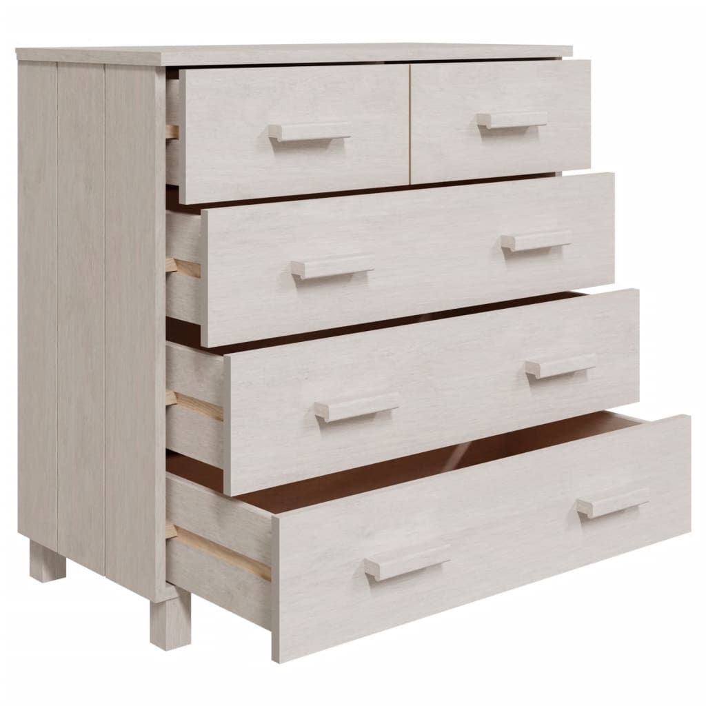 Sideboard HAMAR White 31.1"x15.7"x31.5" Solid Wood Pine