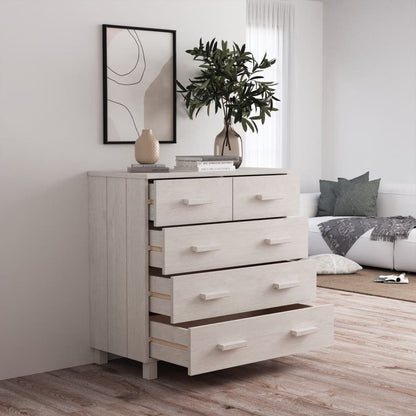 Sideboard HAMAR White 31.1"x15.7"x31.5" Solid Wood Pine