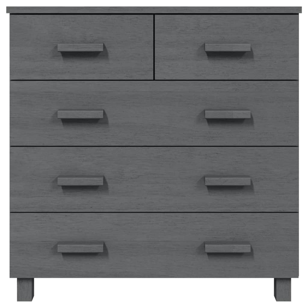 Sideboard HAMAR Dark Gray 31.1"x15.7"x31.5" Solid Wood Pine