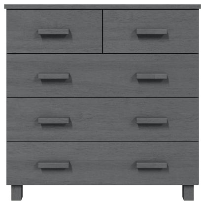 Sideboard HAMAR Dark Gray 31.1"x15.7"x31.5" Solid Wood Pine