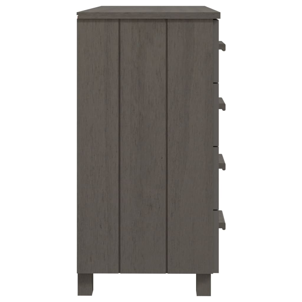 Sideboard HAMAR Light Gray 31.1"x15.7"x31.5" Solid Wood Pine