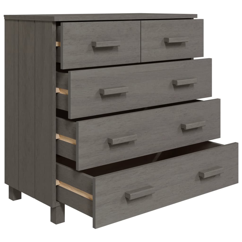 Sideboard HAMAR Light Gray 31.1"x15.7"x31.5" Solid Wood Pine